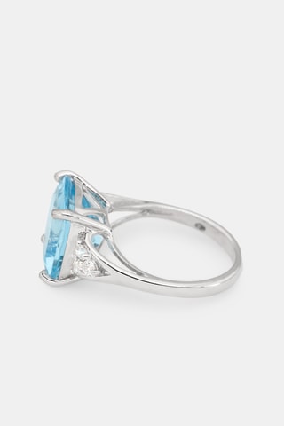 Ring Blue Light - Witgoud en Topaas