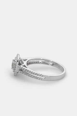 Ring Carré Scintillant - Witgoud en Diamanten