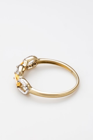 Ring Kalys Geelgoud, diamanten en citrienen