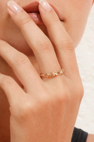 Ring Maillage - Geelgoud en Diamanten
