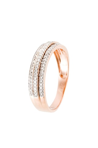 Ring Roségoud en Diamanten 0,22 Karaat/80