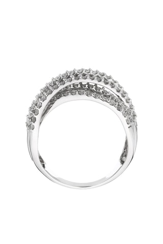 Ring Entrelacs Splendides Witgoud en Diamanten