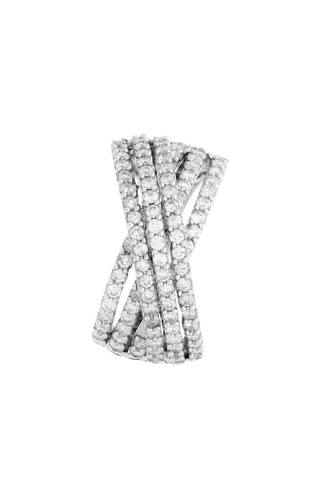 Ring Entrelacs Splendides Witgoud en Diamanten
