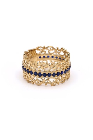 Ring Solina Geelgoud en Saffieren
