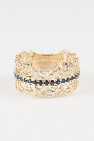 Ring Solina Geelgoud en Saffieren