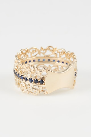 Ring Solina Geelgoud en Saffieren