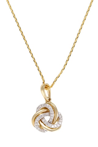 Hanger Sparkling Twist - Geelgoud en Diamanten