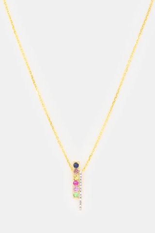 Hanger Layana - Geelgoud, Diamanten, Saffieren, oranje saffier,  gele saffier en groene granaat