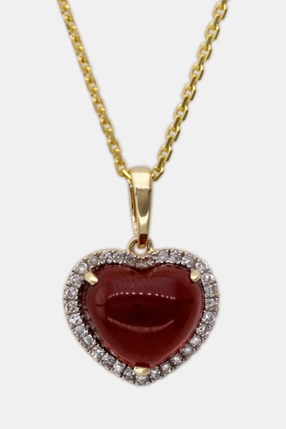 Hanger Enoha Geelgoud, Diamanten en Granaat