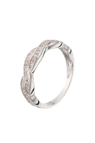 Ring Tornade Witgoud en Diamanten