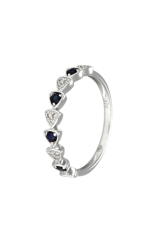 Ring Astrid Witgoud, Diamanten en Saffieren