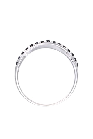 Ring Cordelia Witgoud, Diamanten en Saffieren