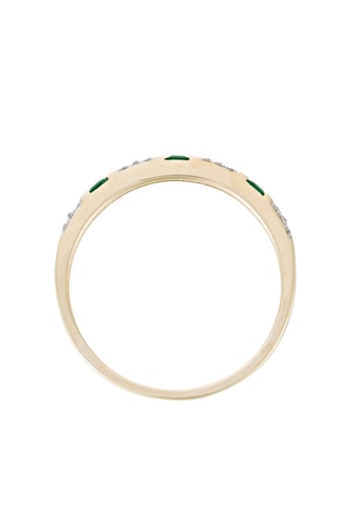 Ring Voie d'émeraude - Geelgoud, Diamanten en Smaragden