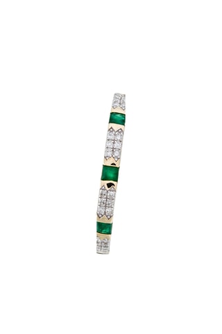 Ring Voie d'émeraude - Geelgoud, Diamanten en Smaragden