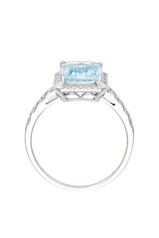 Ring Emeraldine - Witgoud, Topazen en Diamanten