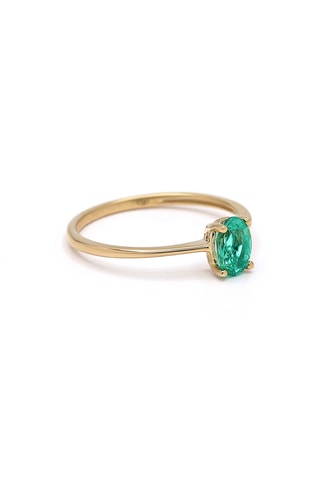 Ring Andreia - Geelgoud en Smaragd