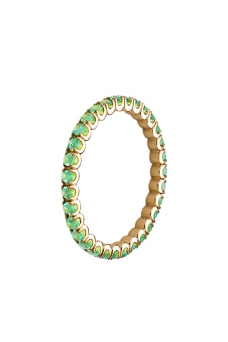 Ring - Geelgoud en Smaragd