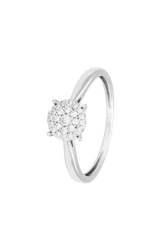 Ring Oeillet Witgoud en Diamanten