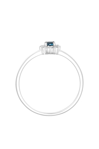 Ring Céleste - Witgoud, Diamanten en Topaas