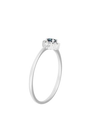 Ring Céleste - Witgoud, Diamanten en Topaas
