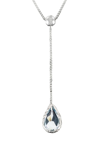 Ketting Goutte d'Azur- Witgoud en Topaas