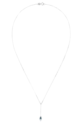 Ketting Goutte d'Azur- Witgoud en Topaas