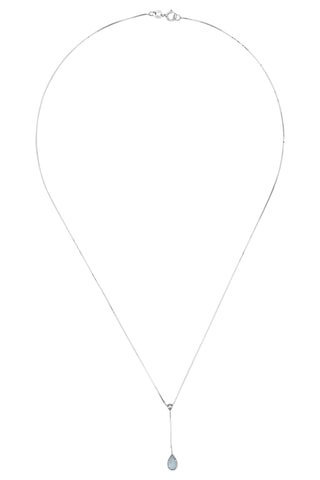 Ketting Goutte d'Azur- Witgoud en Topaas