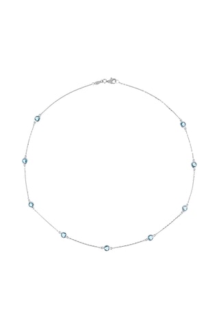 Ketting Colors Witgoud en Topazen