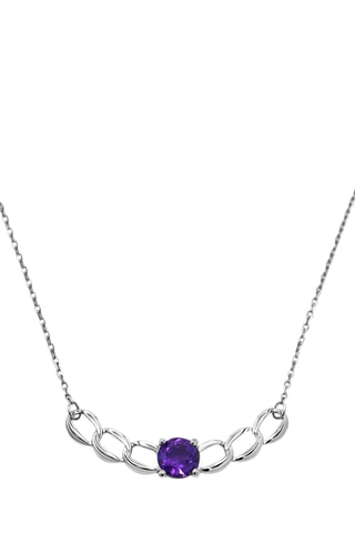 Ketting Anastasia Ametyste - Witgoud en Amethist