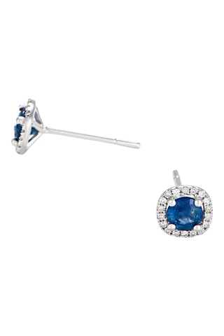 Oorbellen Magnifique Saphir - Witgoud, Diamanten en Saffieren