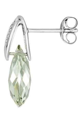 Oorbellen Bourgeon - Witgoud, diamanten en avonturijnen