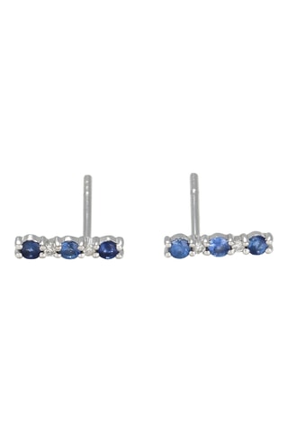 Oorbellen Saphira Witgoud, Diamanten en Saffieren