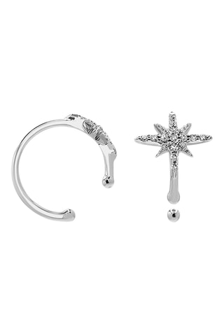 Earcuff - Witgoud en Diamanten