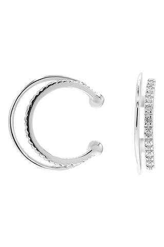 Earcuff - Witgoud en Diamanten