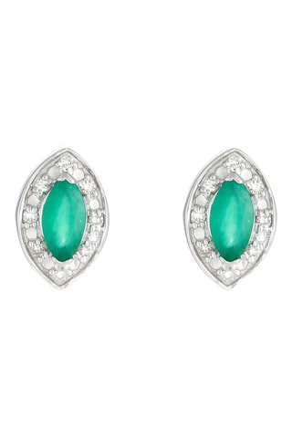 Oorbellen Protected - Witgoud, Diamanten en Smaragden
