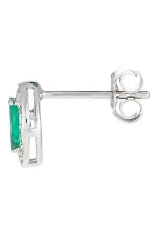 Oorbellen Protected - Witgoud, Diamanten en Smaragden