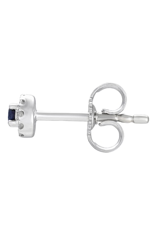Oorbellen Lowen - Witgoud, Diamanten en Saffieren