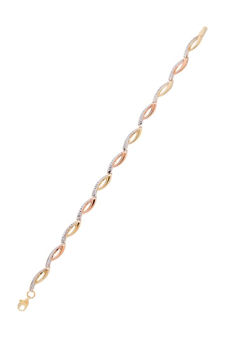 Armband Donatella Witgoud, geelgoud en roségoud