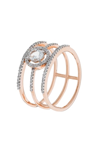 Ring Magical Roségoud, Diamanten en Topaas