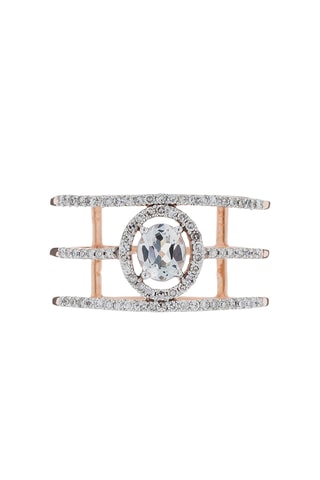 Ring Magical Roségoud, Diamanten en Topaas