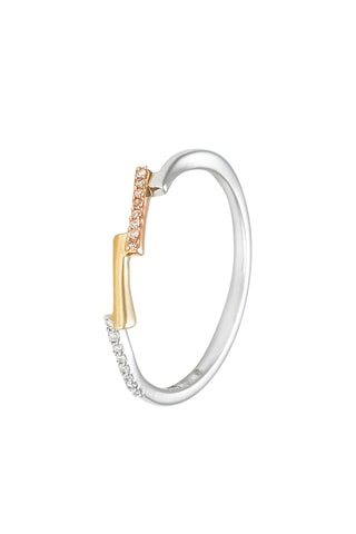 Ring Lingots - Witgoud, Geelgoud, Roségoud en Diamanten