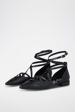 Bailarinas de piel Viola - Negro