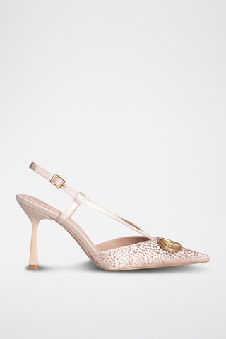Zapatos de tacón Sabry - Beige, blanco y dorado