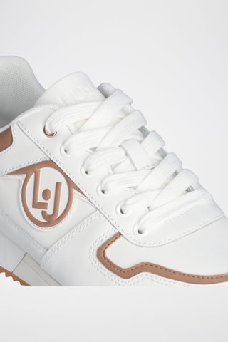 Zapatillas de piel - Blanco y beige