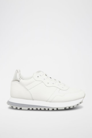Zapatillas de piel Wonder - Blanco y gris