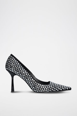 Zapatos de piel caprina de tacón - Negro