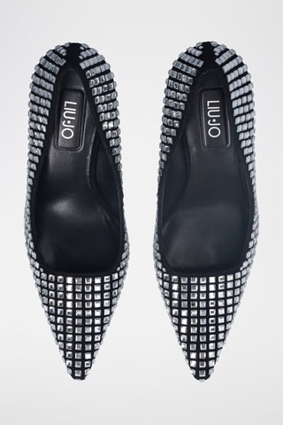 Zapatos de piel caprina de tacón - Negro