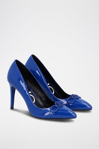 Zapatos con brillo de tacón Vickie - Azul