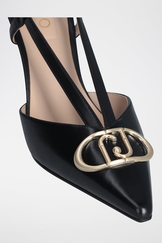 Zapatos de piel caprina de tacón - Negro