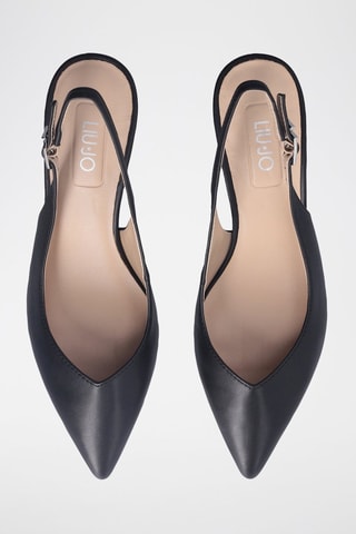 Zapatos de piel caprina de tacón - Negro